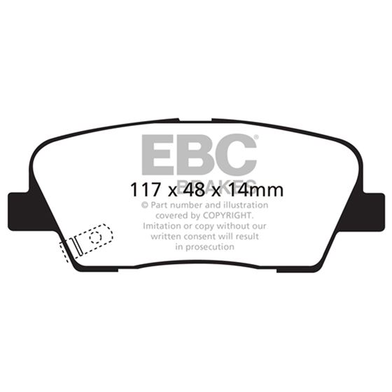 EBC Ultimax OEM Replacement Brake Pads (UD1387)-4