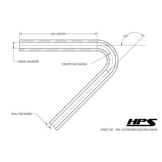 HPS 135 deg. silicone coupler, high temp 4-ply-2