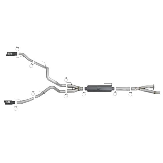 aFe Rebel Series Cat-Back Exhaust System w/ Blac-2