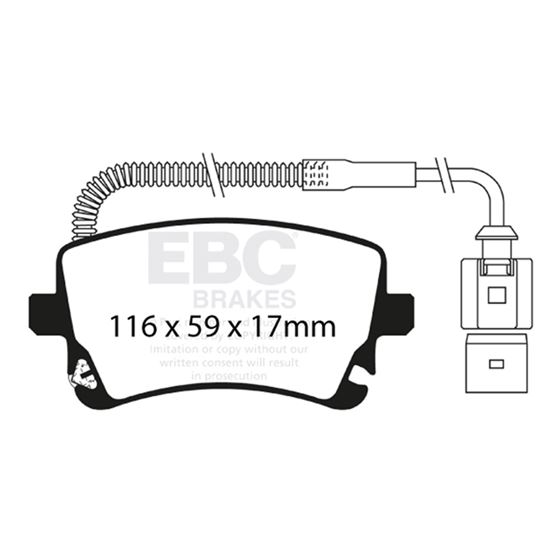 EBC Ultimax OEM Replacement Brake Pads (UD076)-4