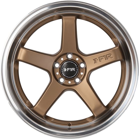 F1R FC5 18x8.5 - Satin Bronze/Polish Lip Wheel-2