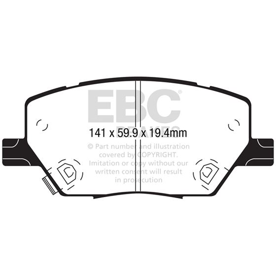 EBC Ultimax OEM Replacement Brake Pads (UD1811)-4