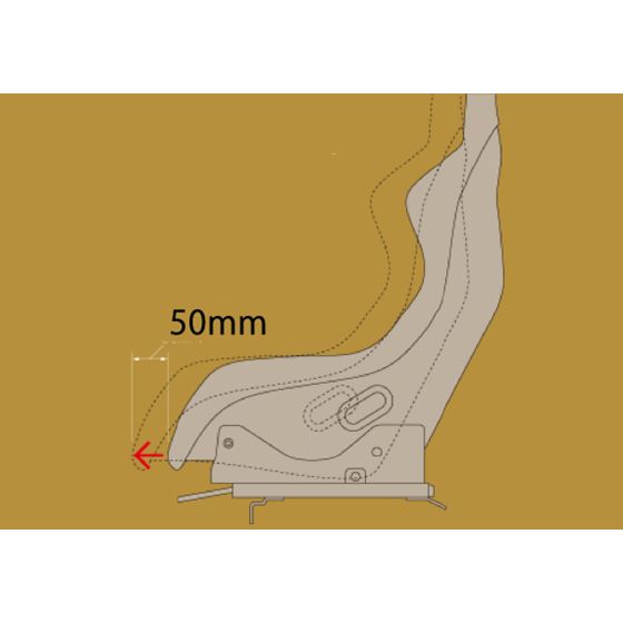 Bride Seat Rail Front Offset Side Plate - For F-2