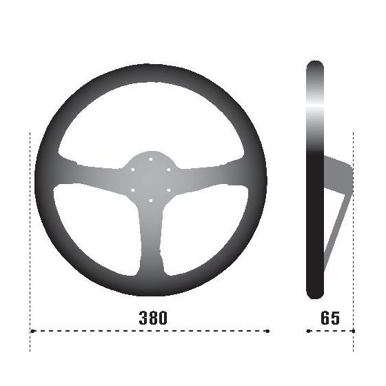 Sparco R368 Racing Steering Wheel, Black Suede (-2