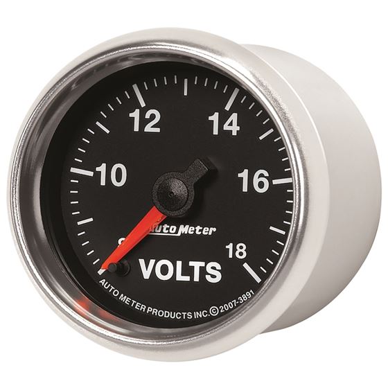 AutoMeter GS Series 2-1/16in Voltmeter 18V Elect-2