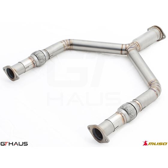 GTHAUS Front Y-Pipe Collector Section- Titanium-2