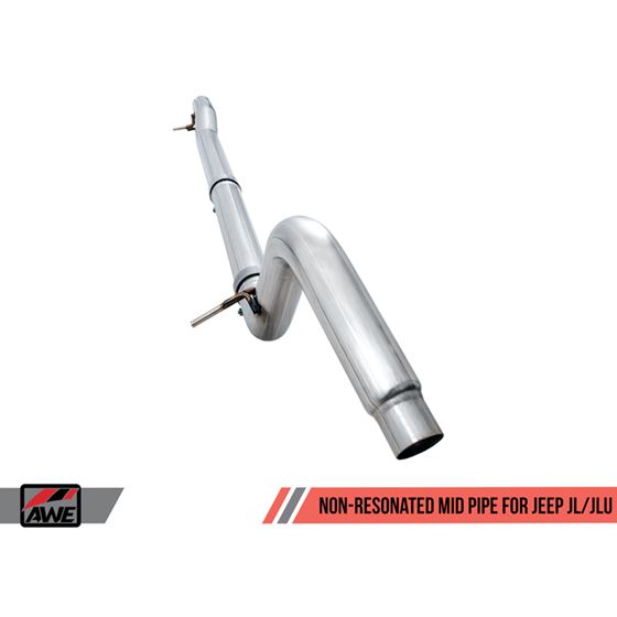 AWE Non-Resonated Mid Pipe for Jeep JL/JLU 2.0T-2