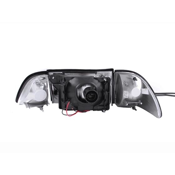 ANZO 1987-1993 Ford Mustang Crystal Headlights C-2