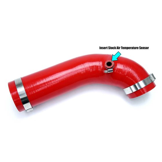 HPS Red Reinforced Silicone Post MAF Air Intake-2