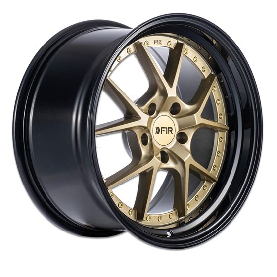 F1R F105 18x9.5 - Gold/ Black Lip Wheel-2