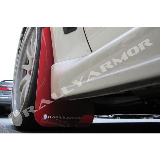 Rally Armor Red Mud Flap/White Logo for 2008-201-2