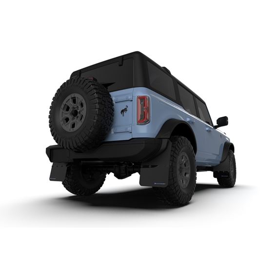 Rally Armor Black Mud Flap/Cy Orange Logo for 2-2