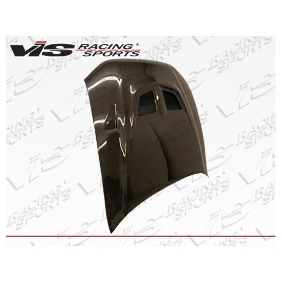 VIS Racing EVO Style Black Carbon Fiber Hood-2