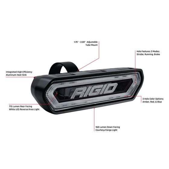 Rigid Industries Chase Tail Light Kit w/ Mounti-2