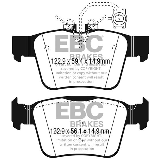 EBC Ultimax OEM Replacement Brake Pads (UD1989)-4