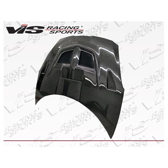 VIS Racing EVO Style Black Carbon Fiber Hood-2