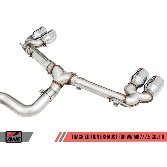 AWE Track Edition Exhaust for MK7 Golf R - Chro-4