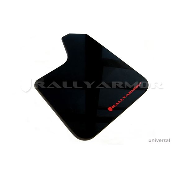 Rally Armor Universal - Black Mud Flap/Red Logo-2