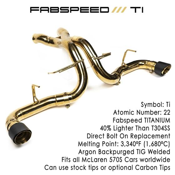 Fabspeed 570S Supreme Titanium X-Pipe Exhaust S-2