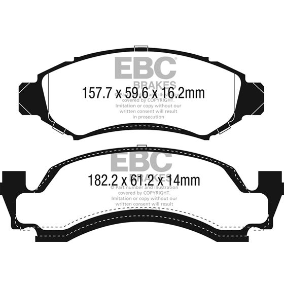 EBC Ultimax OEM Replacement Brake Pads (UD050)-4