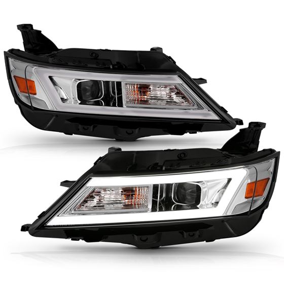 Anzo Square Projector LED Bar Headlights w/ Chr-2