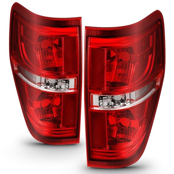 Anzo Tail Light Assembly; Red/Clear Lens; w/o Bu-2