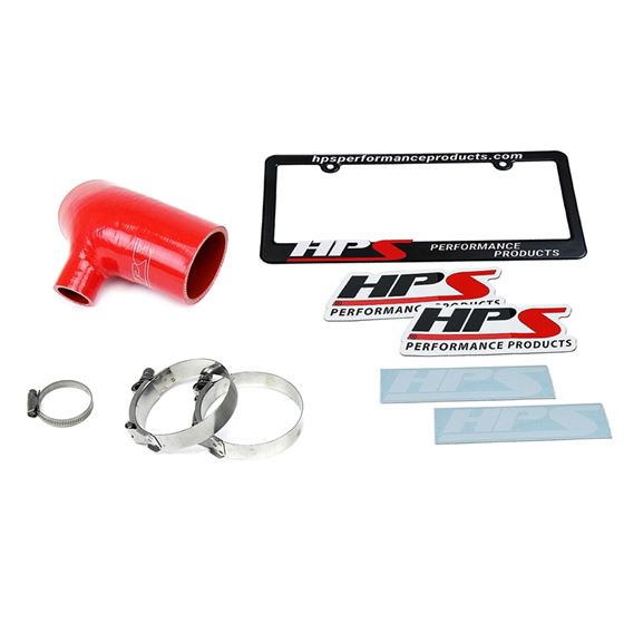 HPS Red Silicone Post MAF Air Intake Hose Kit fo-4