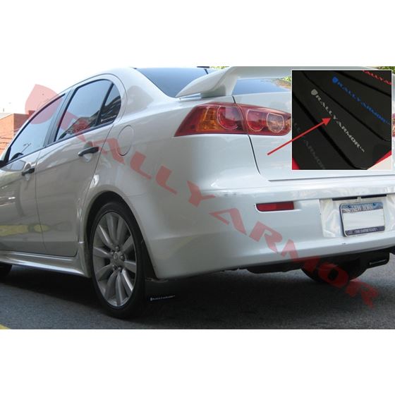 Rally Armor Black Mud Flap/Silver Logo for 2009-2