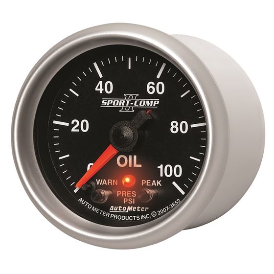 AutoMeter Sport-Comp II 52.4mm  Oil Pressure Pea-2