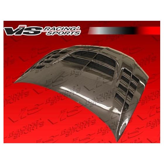 VIS Racing VTX Style Black Carbon Fiber Hood-2