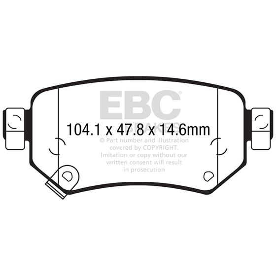 EBC Ultimax OEM Replacement Brake Pads (UD1874)-4