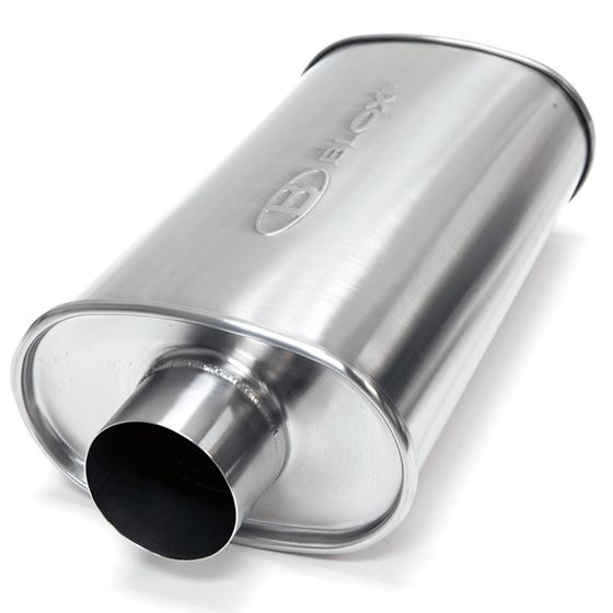 Blox Racing 2.25 inch SL Sport Muffler - Brushed-2