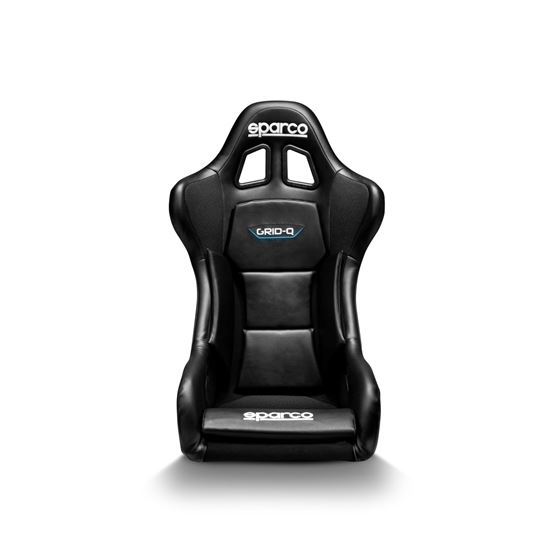 Sparco Grid Q Racing Seats, Black/Black Leathere-2