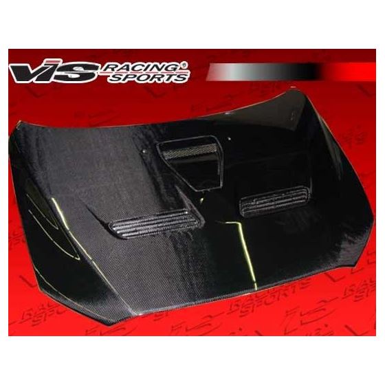 VIS Racing EVO 10 Style Black Carbon Fiber Hood-2