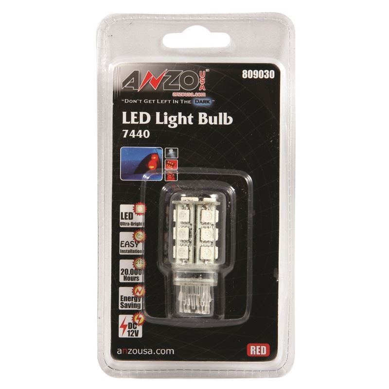 ANZO LED Bulbs Universal 7443/7440 Red (809030)