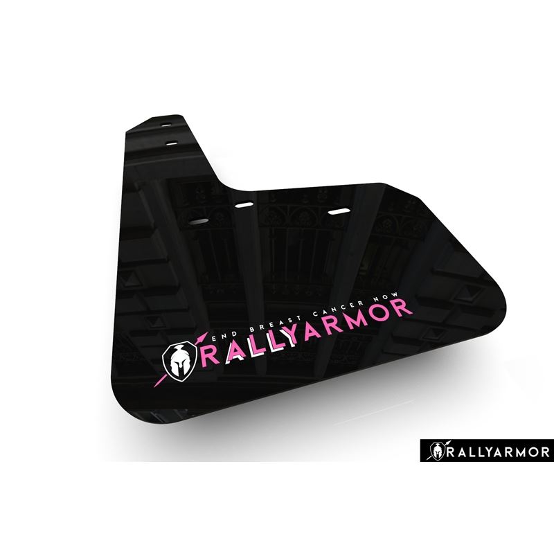 Rally Armor Hatch Black Mud Flap BCE Pink Logo for