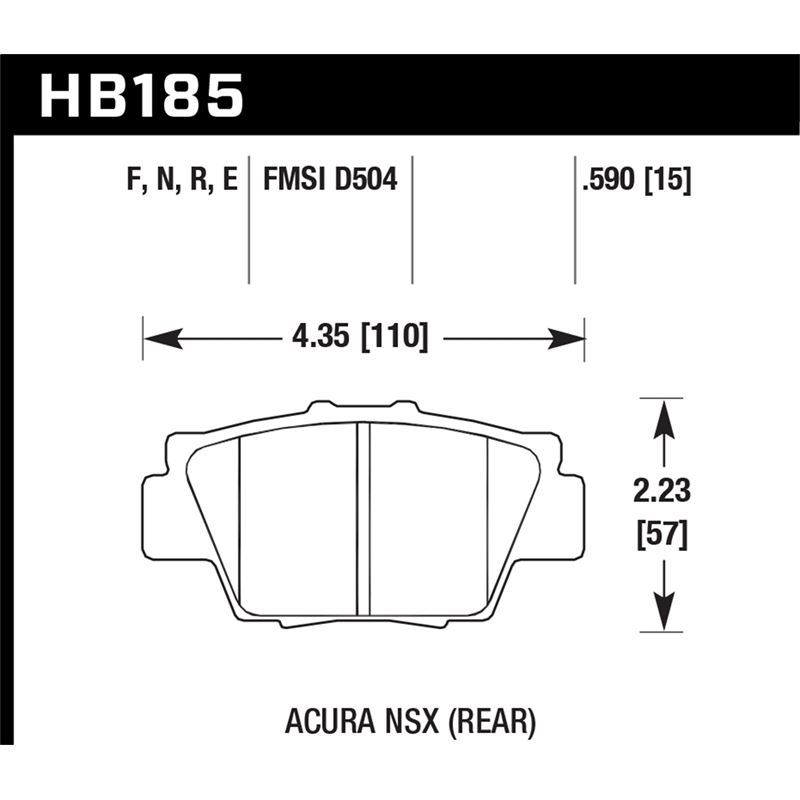 Hawk Performance HPS 5.0 Brake Pads (HB185B.590)