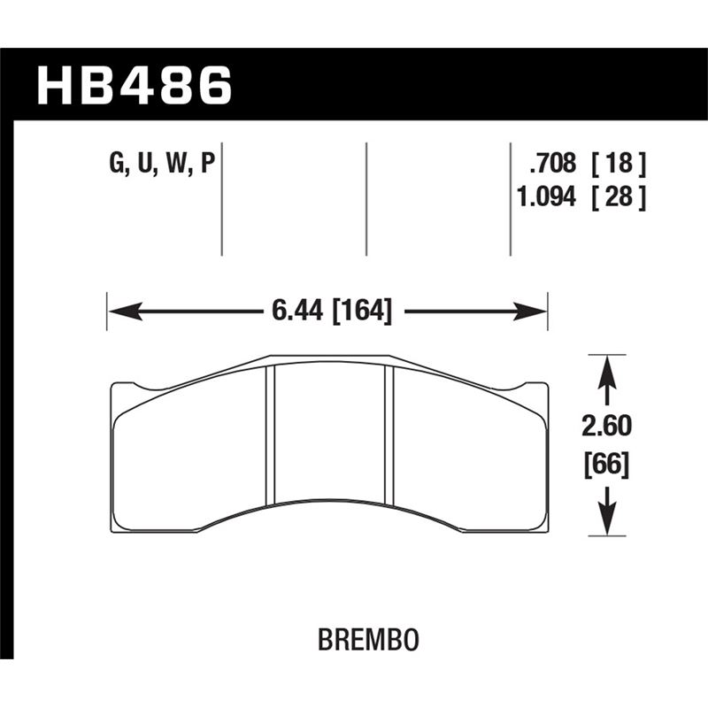 Hawk Performance DTC-70 Disc Brake Pad (HB486U.708