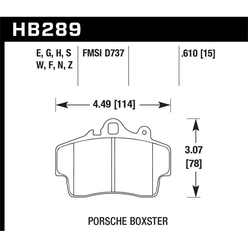 Hawk Performance HP Plus Brake Pads (HB289N.610)