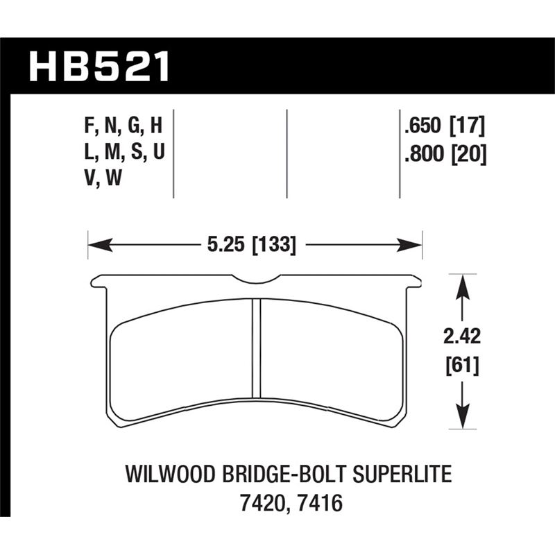 Hawk Performance HPS 5.0 Disc Brake Pad (HB521B.65
