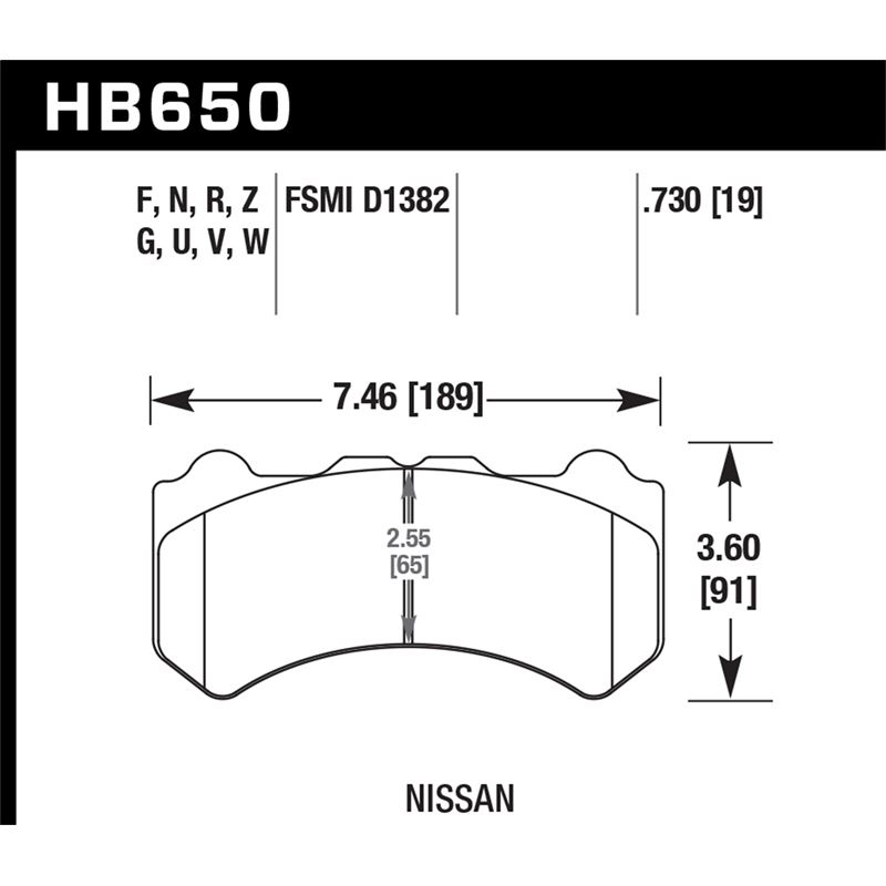 Hawk Performance DTC-70 Brake Pads (HB650U.730)