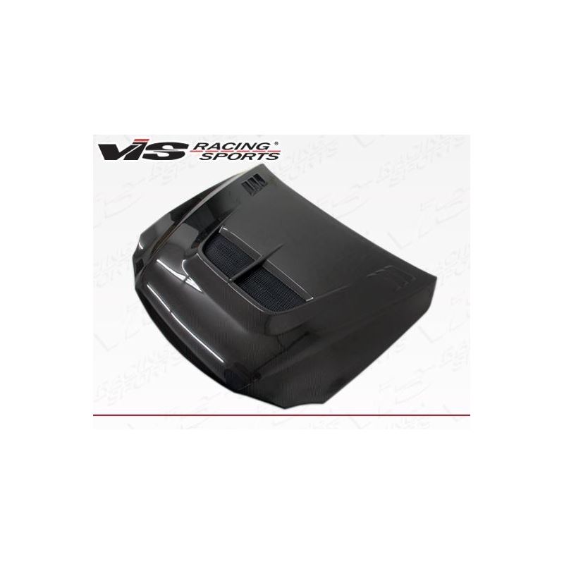 VIS Racing Cyber Style Black Carbon Fiber Hood