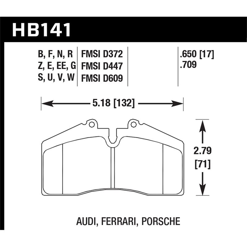 Hawk Performance Blue 42 Brake Pads (HB141EE.650)