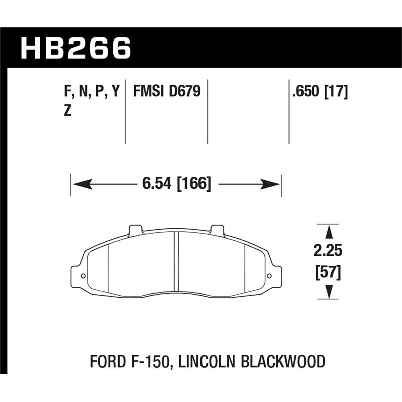 Hawk Performance LTS Brake Pads (HB266Y.650)