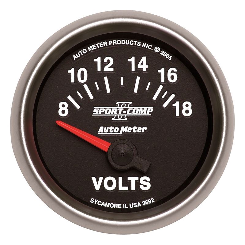 AutoMeter Sport-Comp II 52mm 8-18 Volt Short Sweep