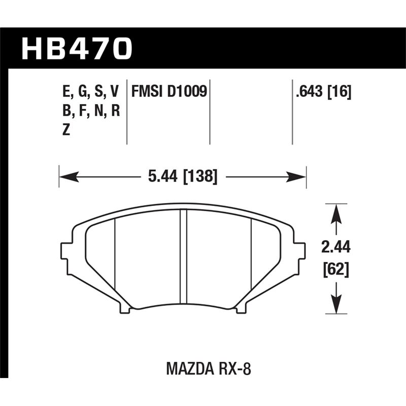 Hawk Performance DTC-50 Brake Pads (HB470V.643)