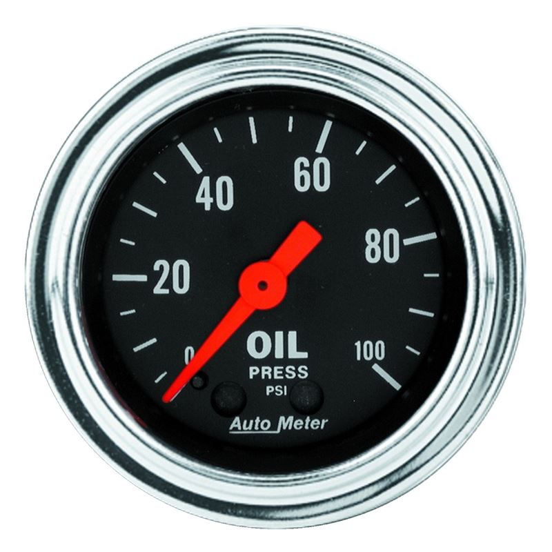 AutoMeter Traditional Chrome 2-1/16in 100 PSI Mech