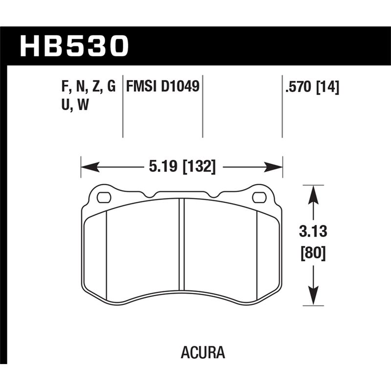 Hawk Performance DTC-70 Brake Pads (HB530U.570)