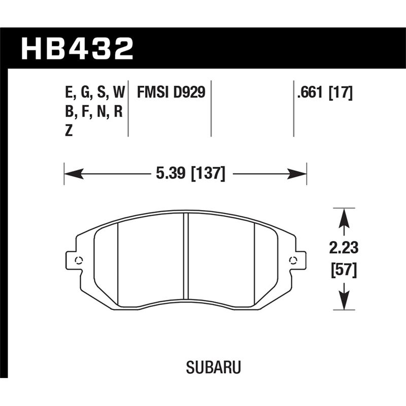 Hawk Performance ER-1 Disc Brake Pad (HB432D.661)
