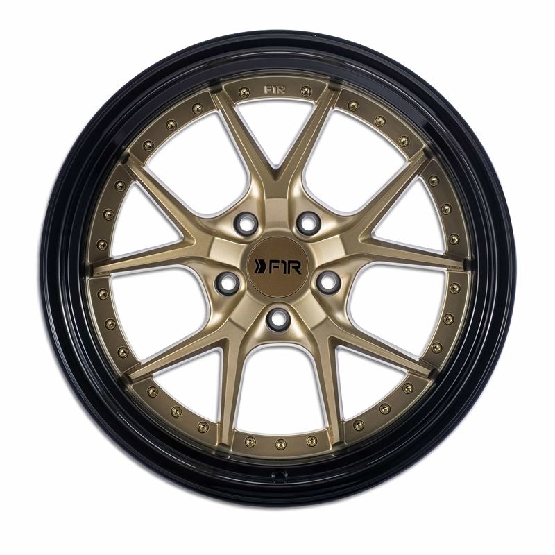 F1R F105 19x10.5 - Gold/ Black Lip Wheel